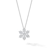 Bijoux Birks 18k White Gold 0.26cttw Diamond Snowflake Pendant 15-18"