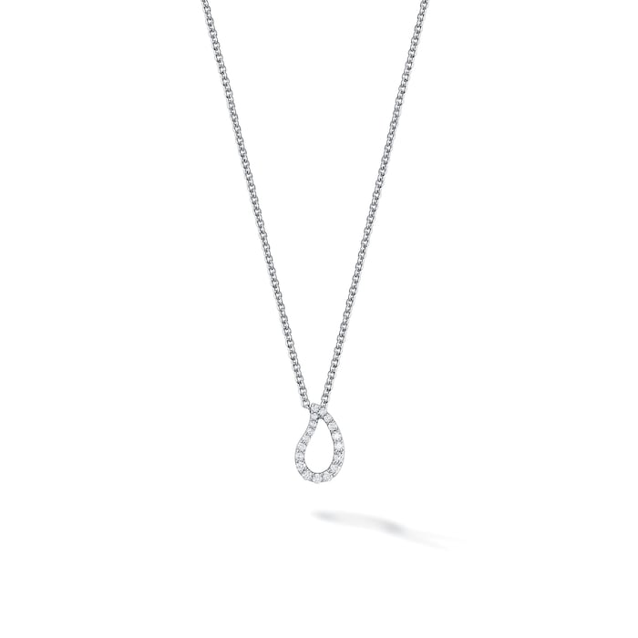 Birks 18k White Gold 0.09cttw Diamond Petale Small Pendant 450013528969 ...