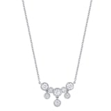 Bijoux Birks 18k White Gold Splash 0.39cttw Diamond Small Drop Necklace