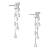 Bijoux Birks 18k White Gold Splash 0.87cttw Diamond Long Cluster Drop Earrings