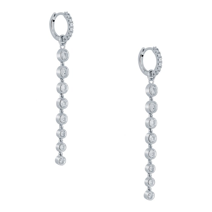 Birks Splash Diamond Hoop Drop Earrings
