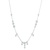 Bijoux Birks 18k White Gold Splash 0.73cttw Diamond Cluster Drop Necklace