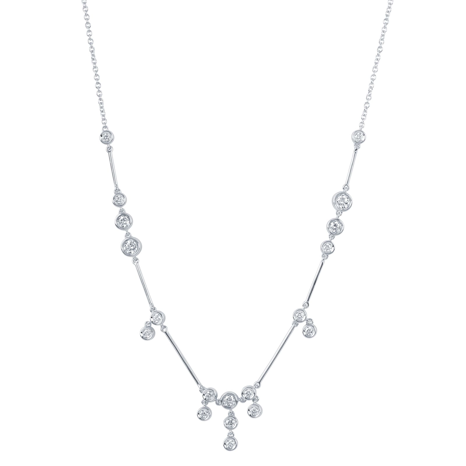 Birks Splash Diamond Cluster Drop Necklace 450014990772 | Mayors