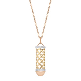 Bijoux Birks 18k Tri Gold 0.36cttw Diamond Dare to Dream Message Pendant Bijoux Birks 18k Tri Gold 0.36cttw Diamond Dare to Dream Message Pendant