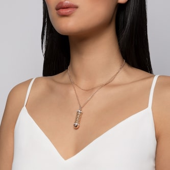 Bijoux Birks 18k Tri Gold 0.36cttw Diamond Dare to Dream Message Pendant Bijoux Birks 18k Tri Gold 0.36cttw Diamond Dare to Dream Message Pendant