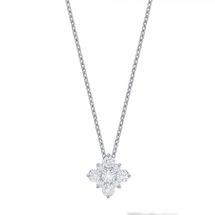 Bijoux Birks 18ct White Gold 0.37ct Diamond Cluster Snowflake Pendant