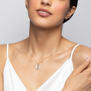 Bijoux Birks Dare to Dream 18ct Tri-Gold 0.16cttw Diamond Circle Pendant