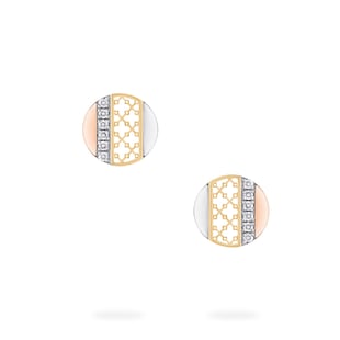 Bijoux Birks Dare to Dream 18ct Tri-Gold 0.12cttw Diamond Circle Earrings