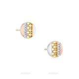 Bijoux Birks 18k Tri-Gold 0.12cttw Diamond Dare to Dream Circle Earrings