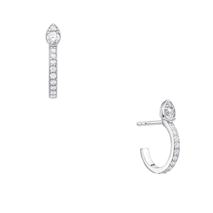 Bijoux Birks 18ct White Gold 0.38cttw Diamond Splash Hoop Earrings