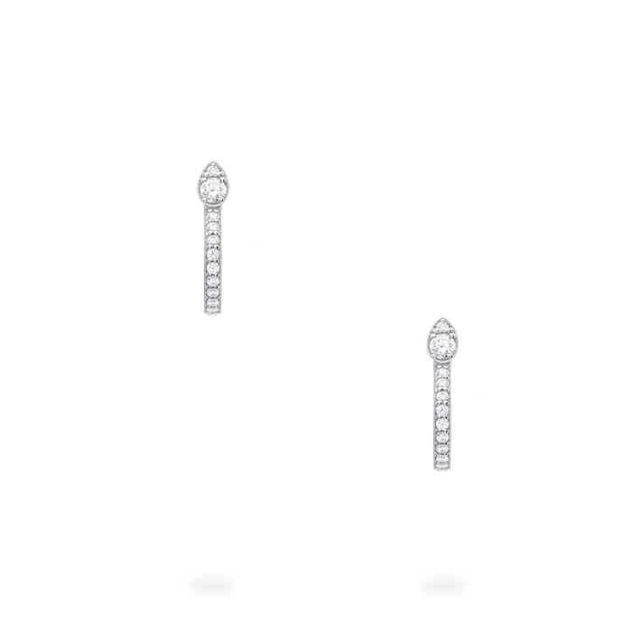 Bijoux Birks 18ct White Gold 0.38cttw Diamond Splash Hoop Earrings