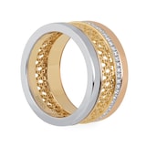 BIRKS 18k Tri-Gold 0.29cttw Diamond Dare to Dream Ring Size 7