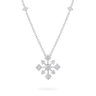 Bijoux Birks 18ct White Gold 0.58ct Diamond Snowflake Pendant