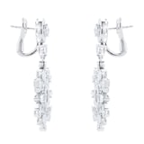 Bijoux Birks 18ct White Gold 5.38ct Diamond Snowflake Drop Earrings