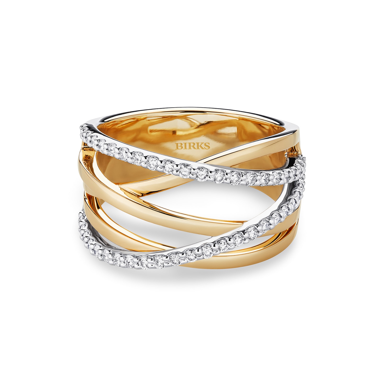 Bijoux Birks 18k Yellow and White Gold 0.41cttw Diamond Rosee du Matin Ring Size 7 Bijoux Birks 18k Yellow and White Gold 0.41cttw Diamond Rosee du Matin Ring Size 7