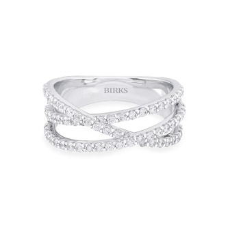 Bijoux Birks 18k White Gold 0.61cttw Diamond Rosee du Matin Ring Size 7 Bijoux Birks 18k White Gold 0.61cttw Diamond Rosee du Matin Ring Size 7