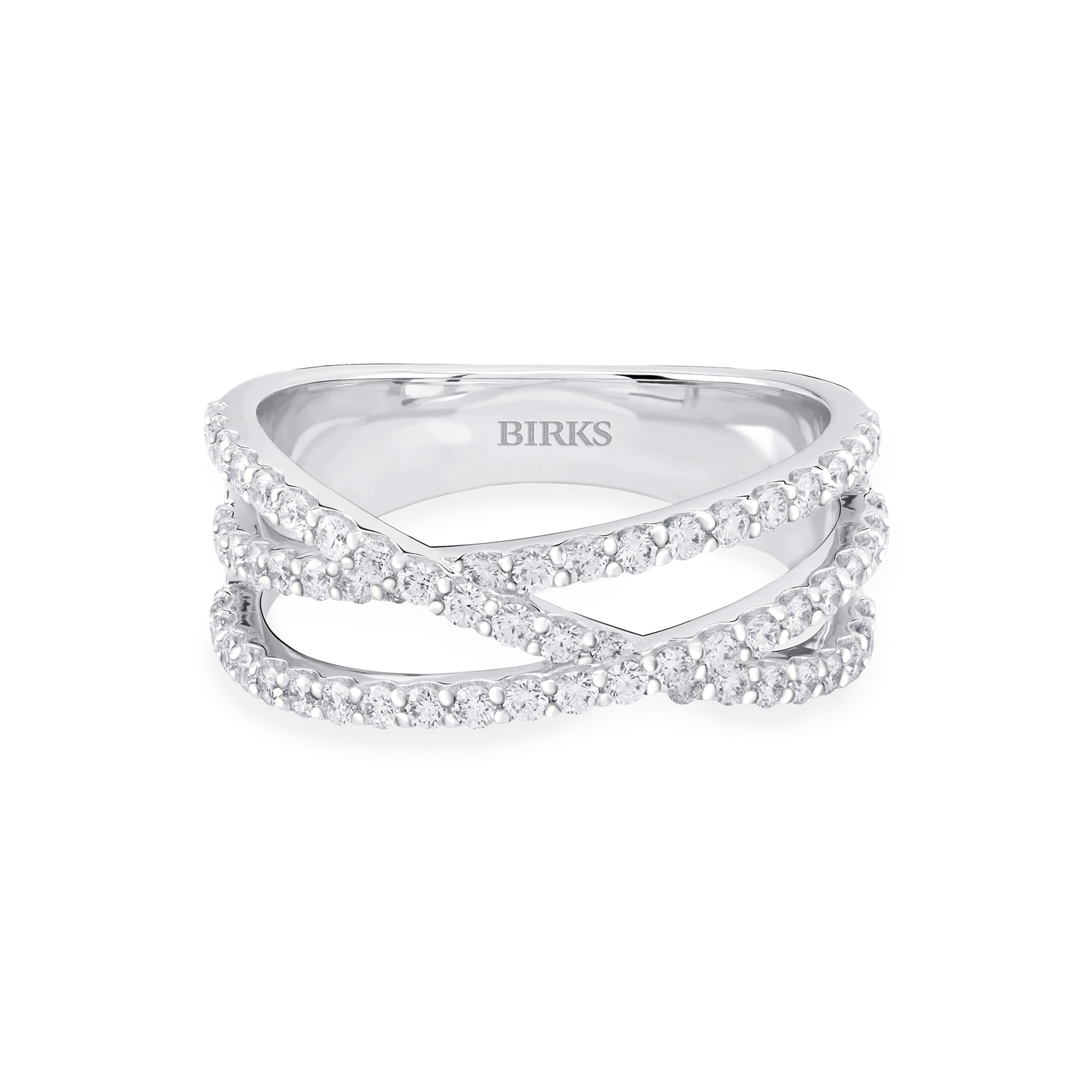 Bijoux Birks 18k White Gold 0.61cttw Diamond Rosee du Matin Ring Size 7