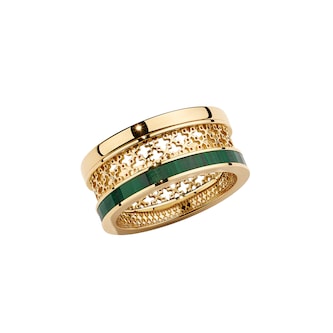 Bijoux Birks Dare to Dream 18ct Yellow Gold & Malachite Ring