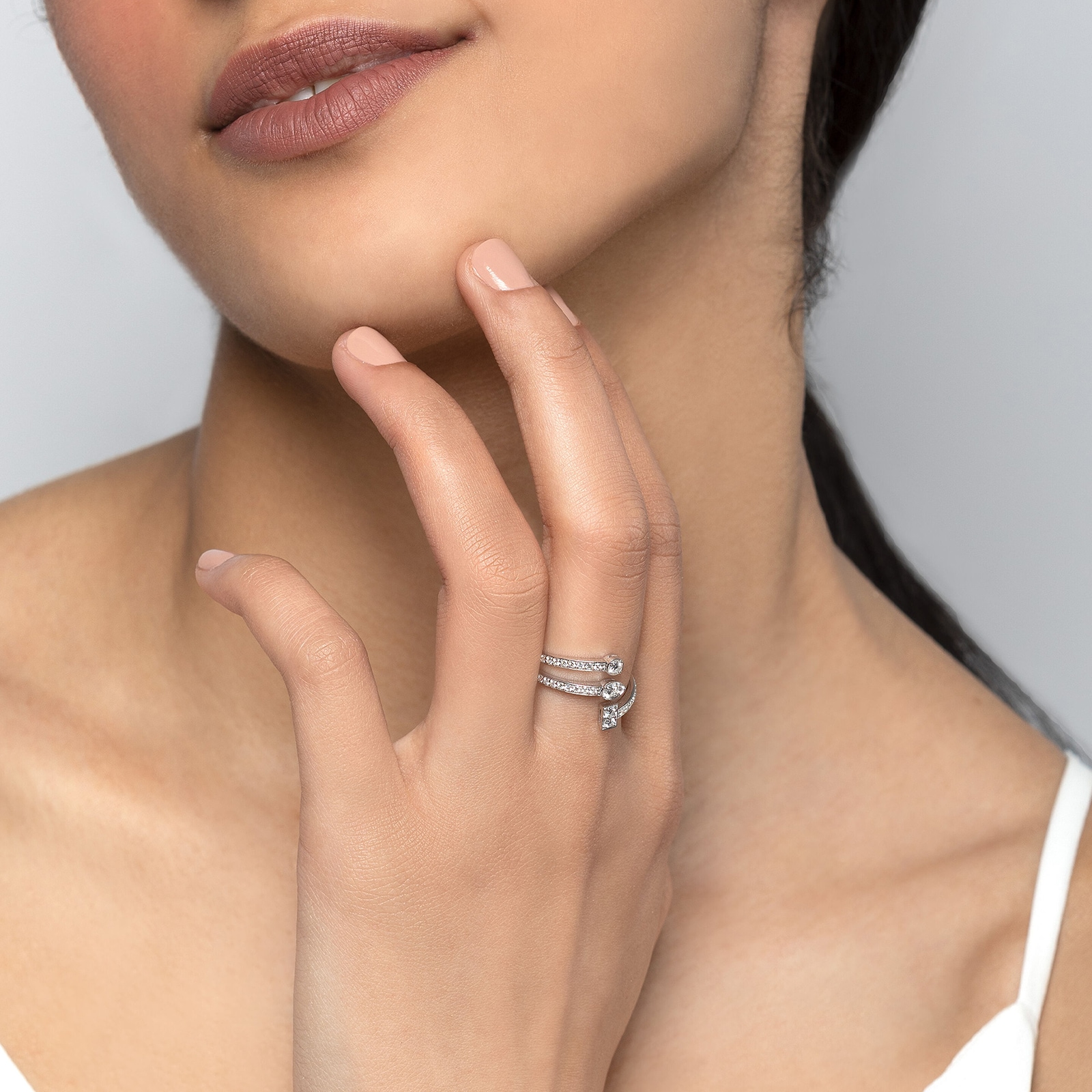 Bijoux Birks 18ct White Gold 0.47ct Diamond Splash Ring