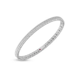 Roberto Coin Symphony 18ct White Gold 0.57cttw Diamond Bangle