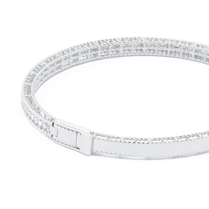 Roberto Coin Symphony 18ct White Gold 0.57cttw Diamond Bangle