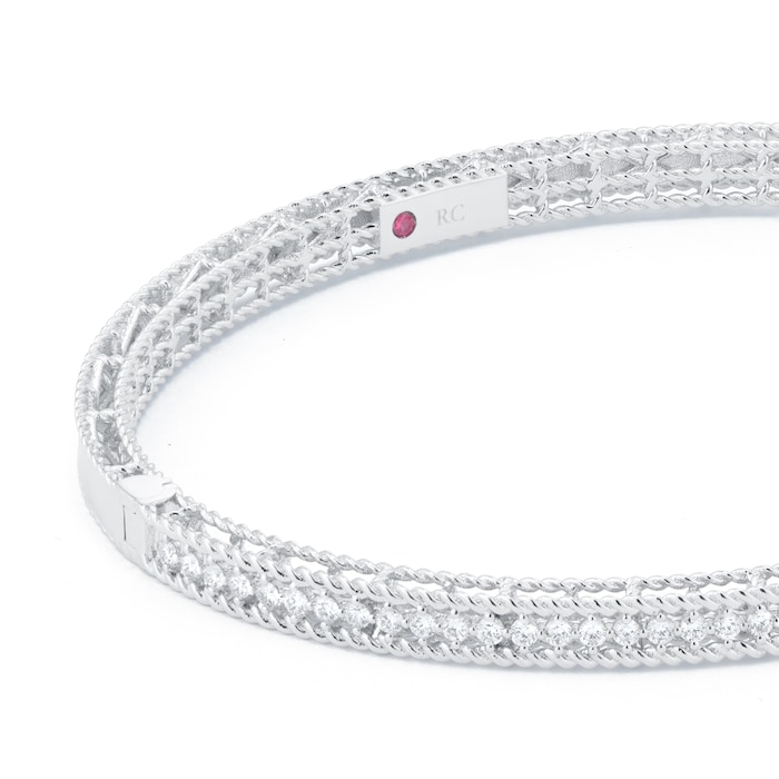 Roberto Coin Symphony 18ct White Gold 0.57cttw Diamond Bangle