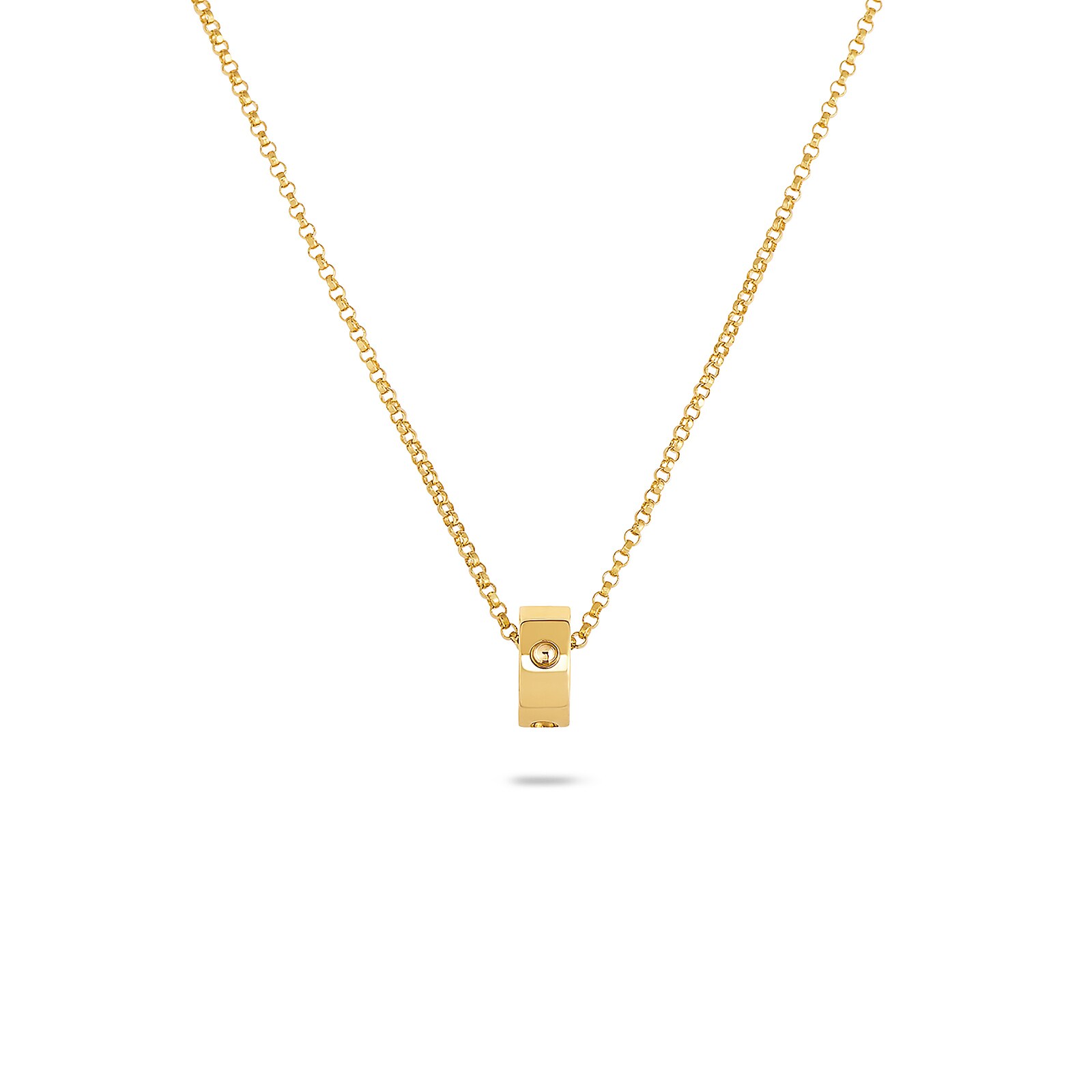 Roberto Coin Symphony 18ct Yellow Gold Bead Pendant With Round Design