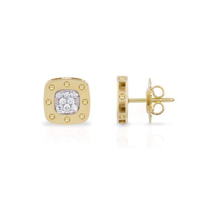 Roberto Coin Pois Moi 18ct Yellow And White Gold 0.248ct Diamond Stud Earrings