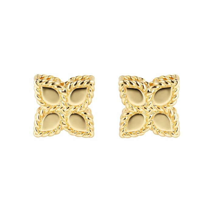 Roberto Coin Princess Flower 18ct Yellow Gold Stud Earrings