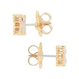 Roberto Coin Princess Flower 18ct Yellow and White Gold 0.096ct Diamond Stud Earrings