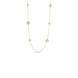 37520273 - Princess Flower 18ct Yellow and White Gold 0.18ct Necklet