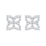 Roberto Coin Princess Flower White Gold 0.31ct Diamond Stud Earrings