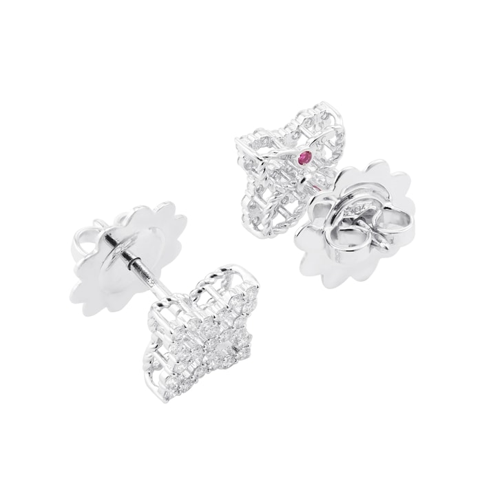 Roberto Coin Princess Flower White Gold 0.31ct Diamond Stud Earrings