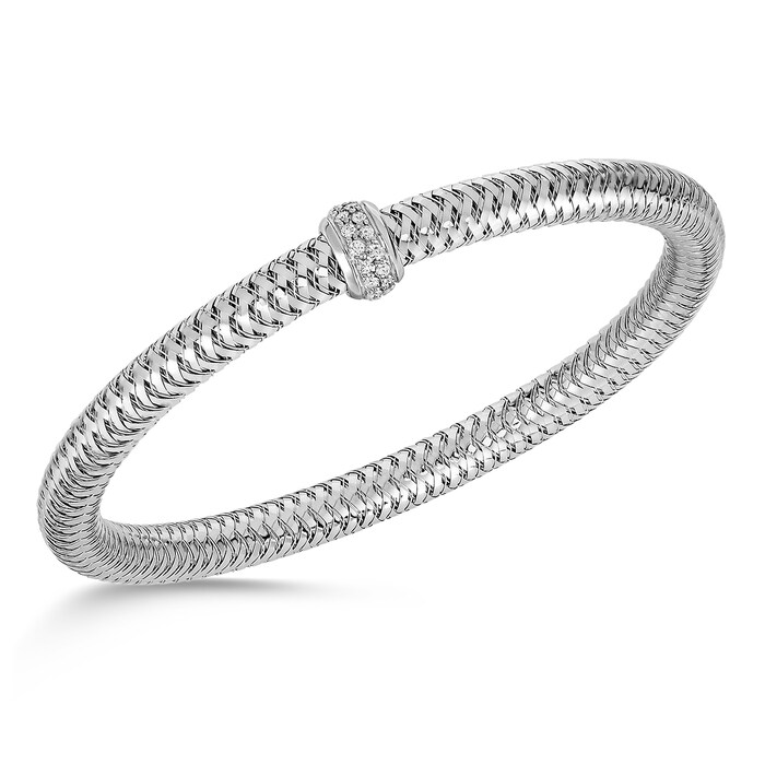 Roberto Coin 18k White Gold Primavera Gold And Diamond Bracelet ...