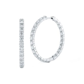 Roberto Coin 18K White Gold The Perfect Diamond Hoop® Earrings