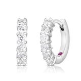 Roberto Coin 18K White Gold Huggy Diamond Hoop Earrings