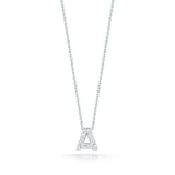 Roberto Coin 18k White Gold 0.06cttw Diamond Tiny Treasures Love Letter 'A' Necklace 18"