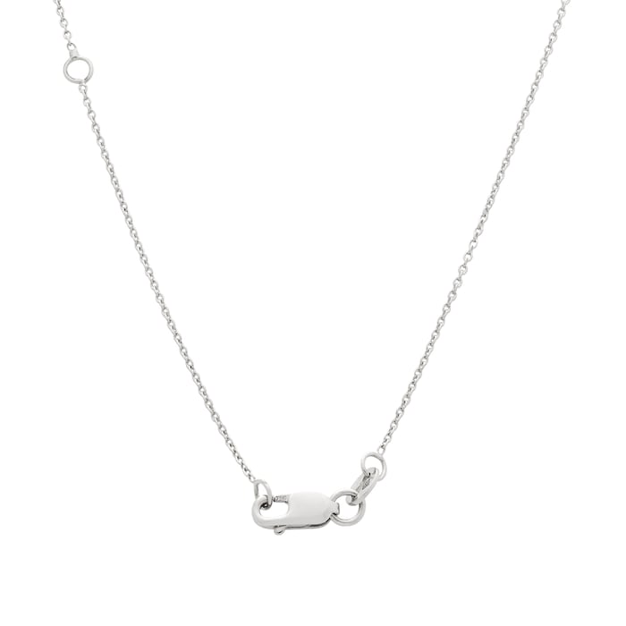 Roberto Coin 18k White Gold 0.06cttw Diamond Tiny Treasures Love Letter 'G' Necklace 18"