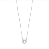 Roberto Coin 18k White Gold 0.11cttw Diamond Tiny Treasures Heart Necklace 18"