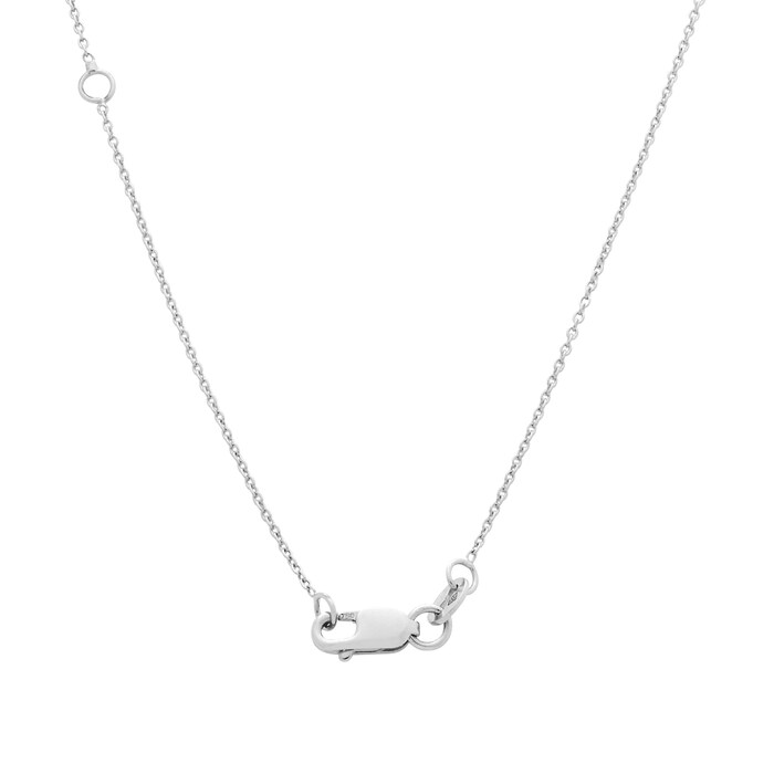 Roberto Coin 18k White Gold 0.06cttw Diamond Tiny Treasures Love Letter 'D' Necklace 18"