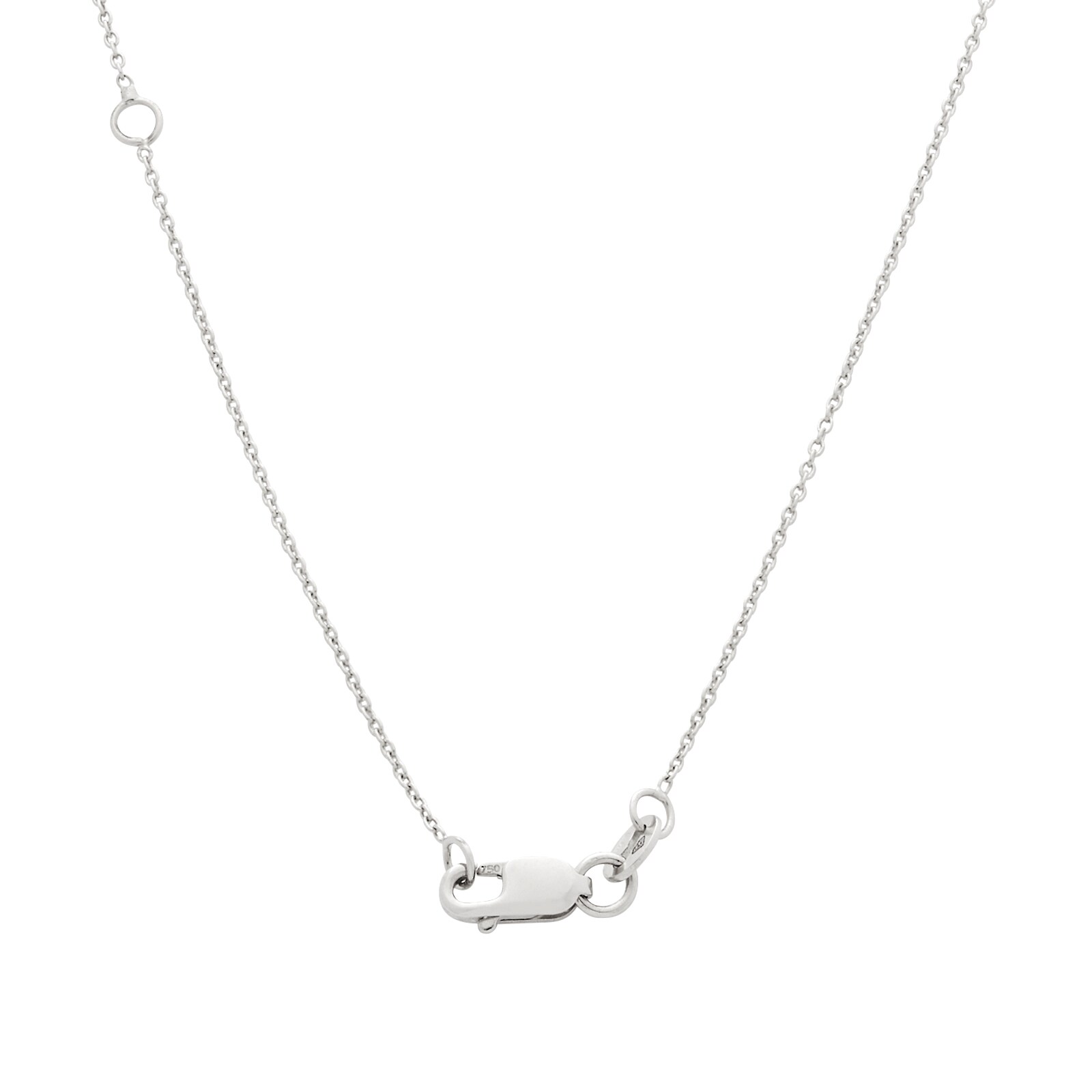 Roberto Coin 18k White Gold 0.06cttw Diamond Tiny Treasures Love Letter 'E' Necklace 18"