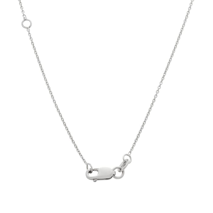 Roberto Coin 18k White Gold 0.05cttw Diamond Tiny Treasures Love Letter 'P' Necklace 18"