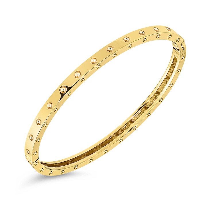 Roberto Coin 18k Yellow Gold Symphony Pois Mois Bangle 48x58mm