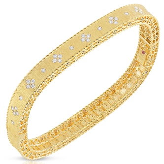 Roberto Coin 18k Yellow Gold 0.48cttw Diamond Princess Bangle Roberto Coin 18k Yellow Gold 0.48cttw Diamond Princess Bangle