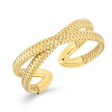 Roberto Coin 18k Yellow Gold Primavera Crossover Cuff Bracelet