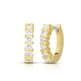 Roberto Coin 18K Yellow Gold Huggy Diamond Hoop Earrings