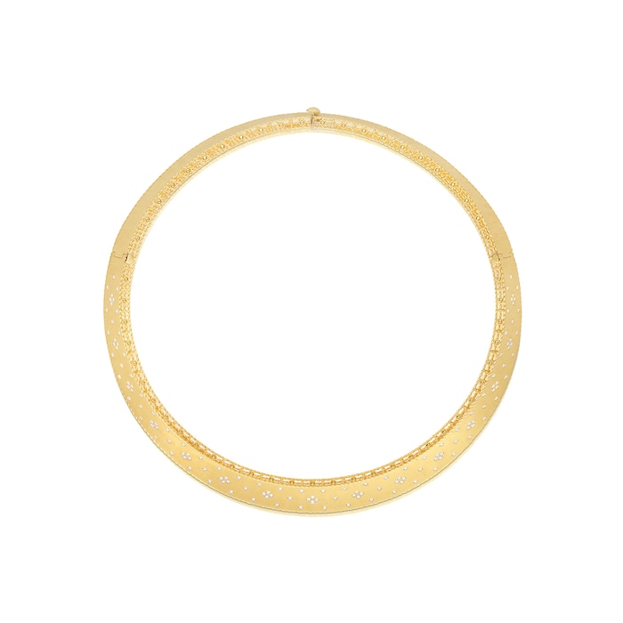 Roberto Coin 18k Yellow Gold 1.87cttw Diamond Princess Collar Necklace