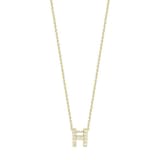 Roberto Coin 18K White Gold Tiny Treasures Diamond Love Letter H Necklace