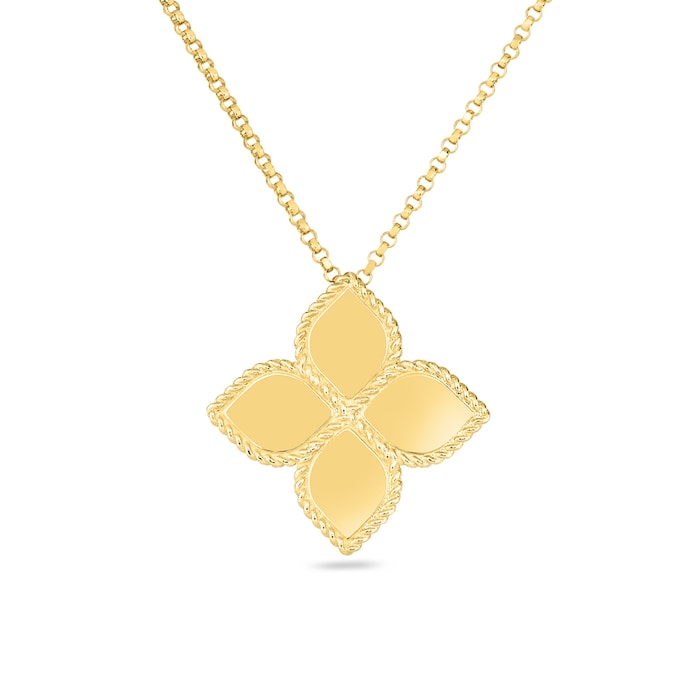 Roberto Coin 18k Yellow Gold Princess Flower Large Pendant 42-45cm