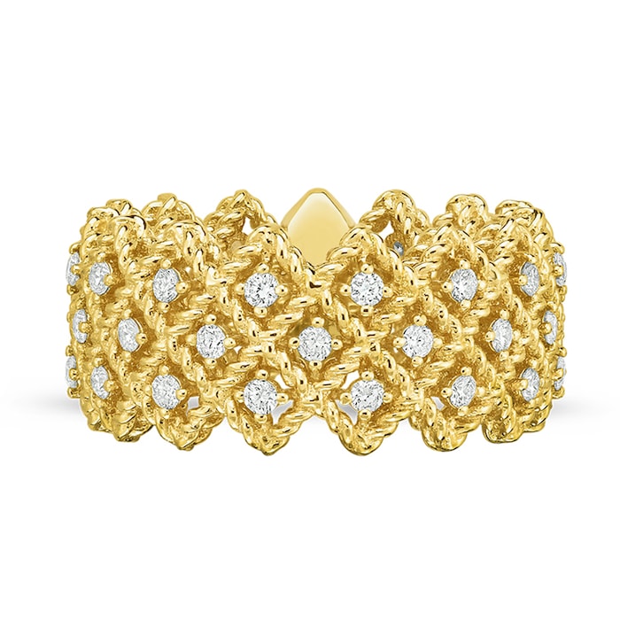 Roberto Coin 18k Yellow Gold Roman Barocco Diamond Ring